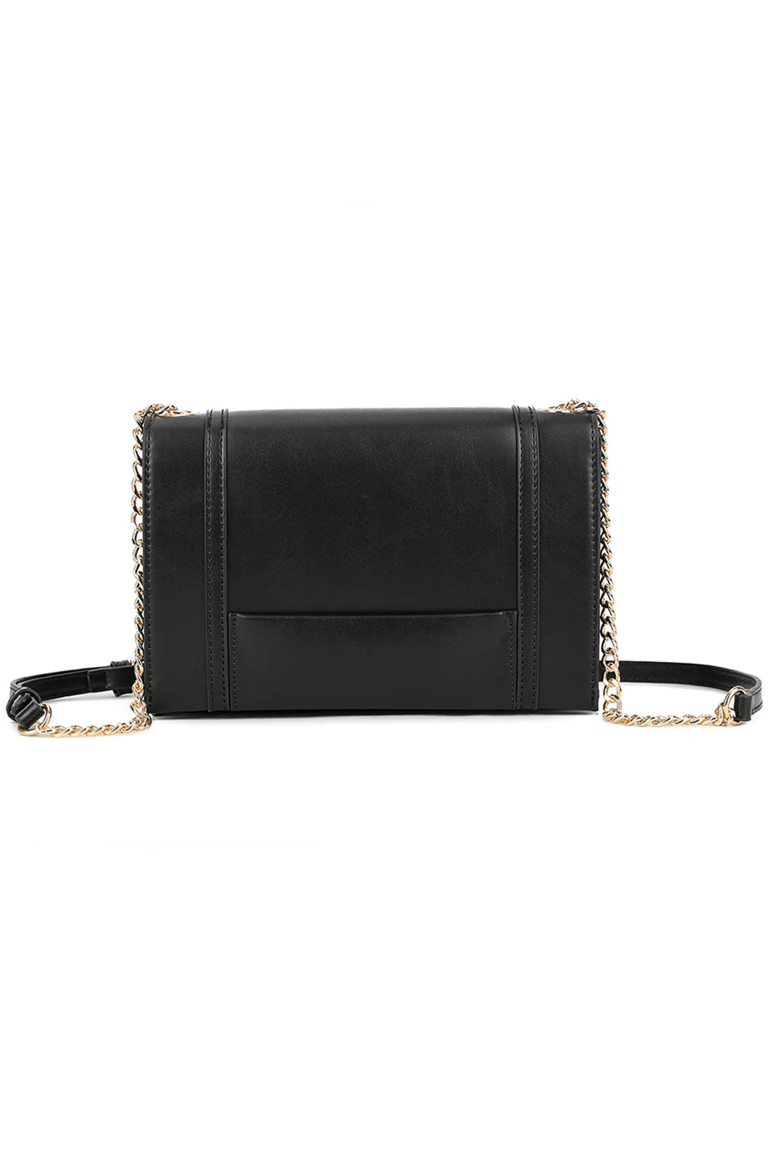 Black Panelled Cross Body Bag