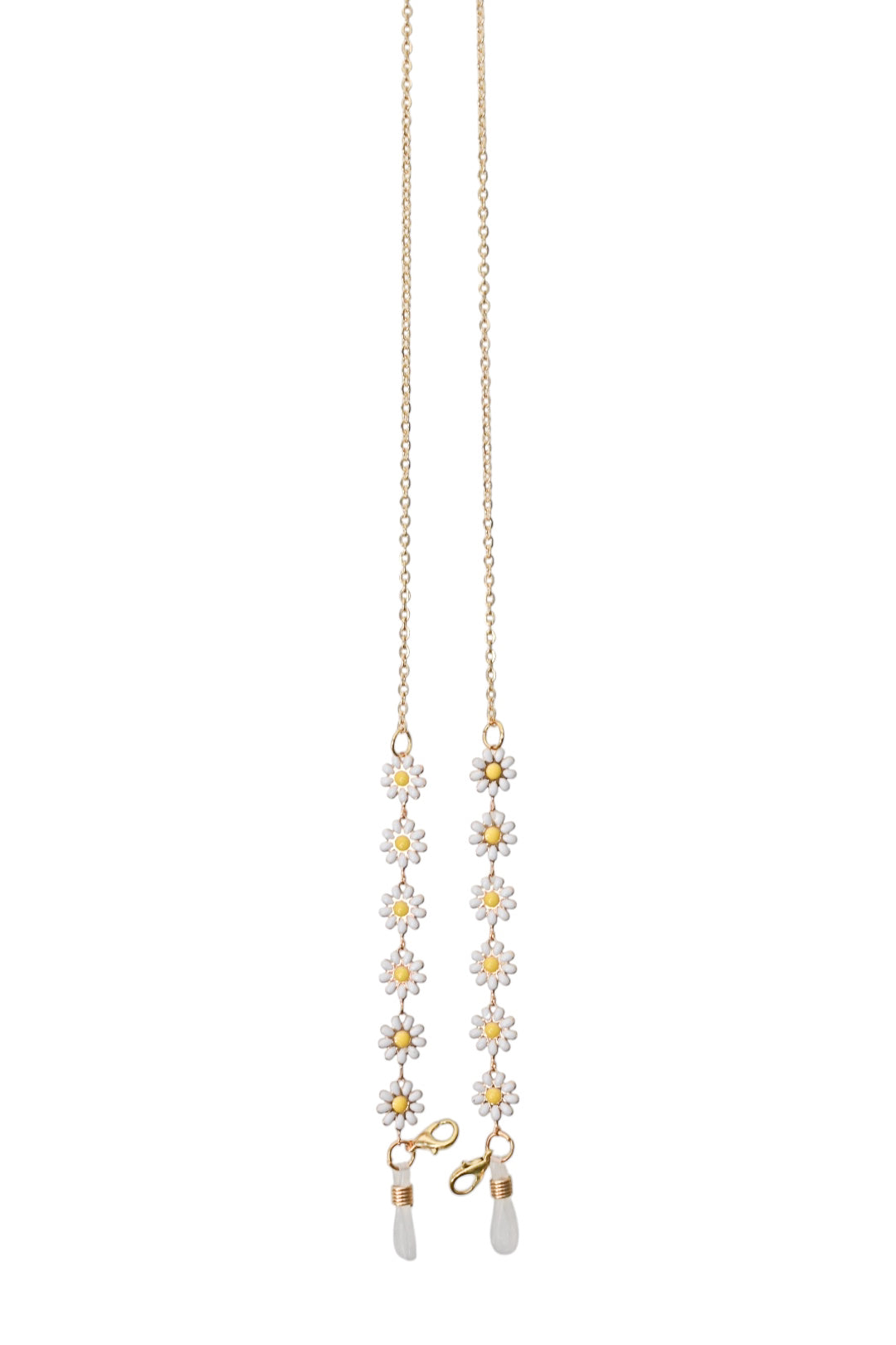 White & Gold Daisy Sunglasses Chain