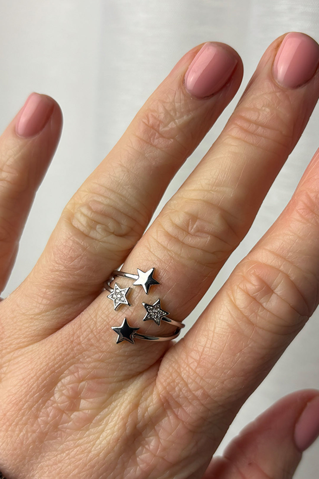 Silver Star Cluster Ring