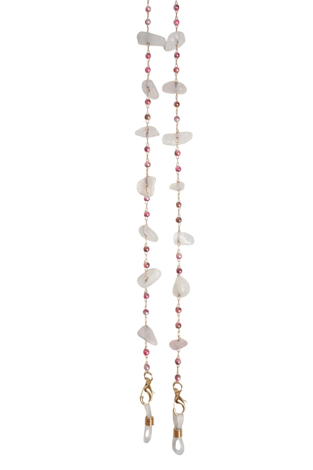 Pink Pearl & Crystal Sunglasses Chain
