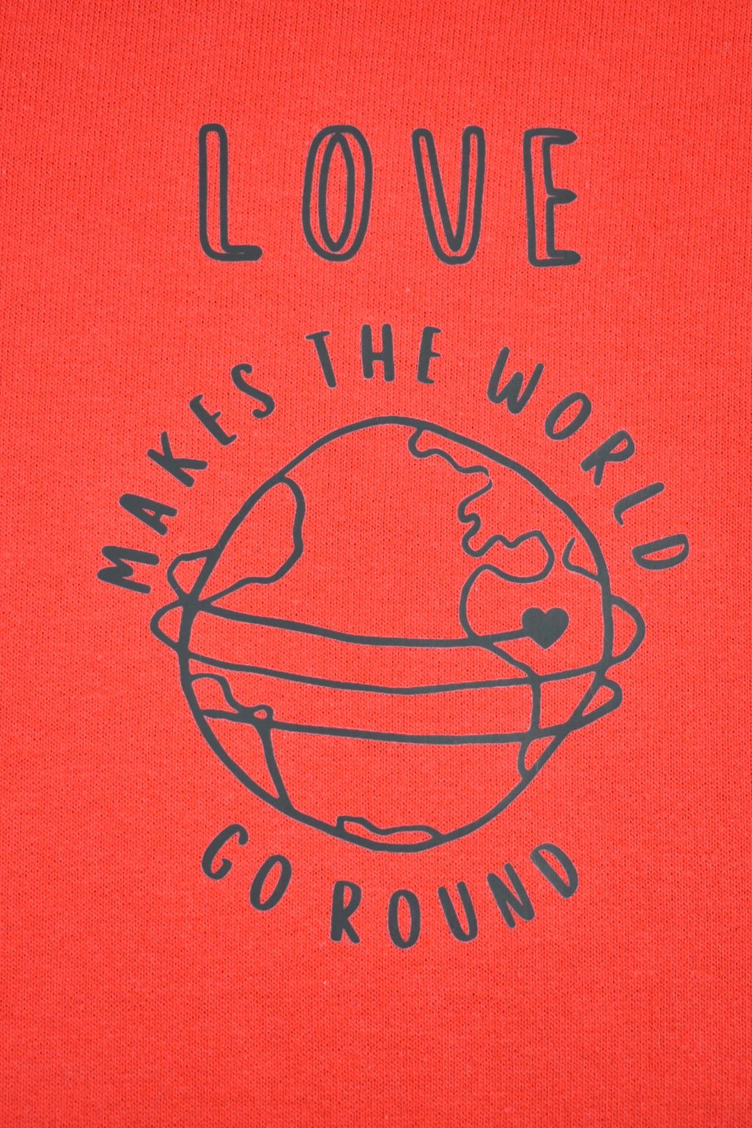 Red Love Makes The World Go Round Hoodie 2