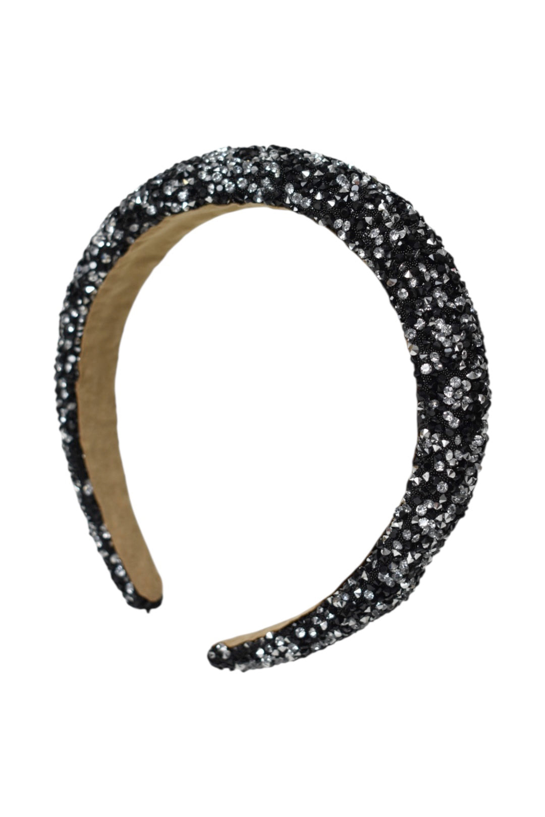 Black Crystal & Pearl  Embellished Hairband