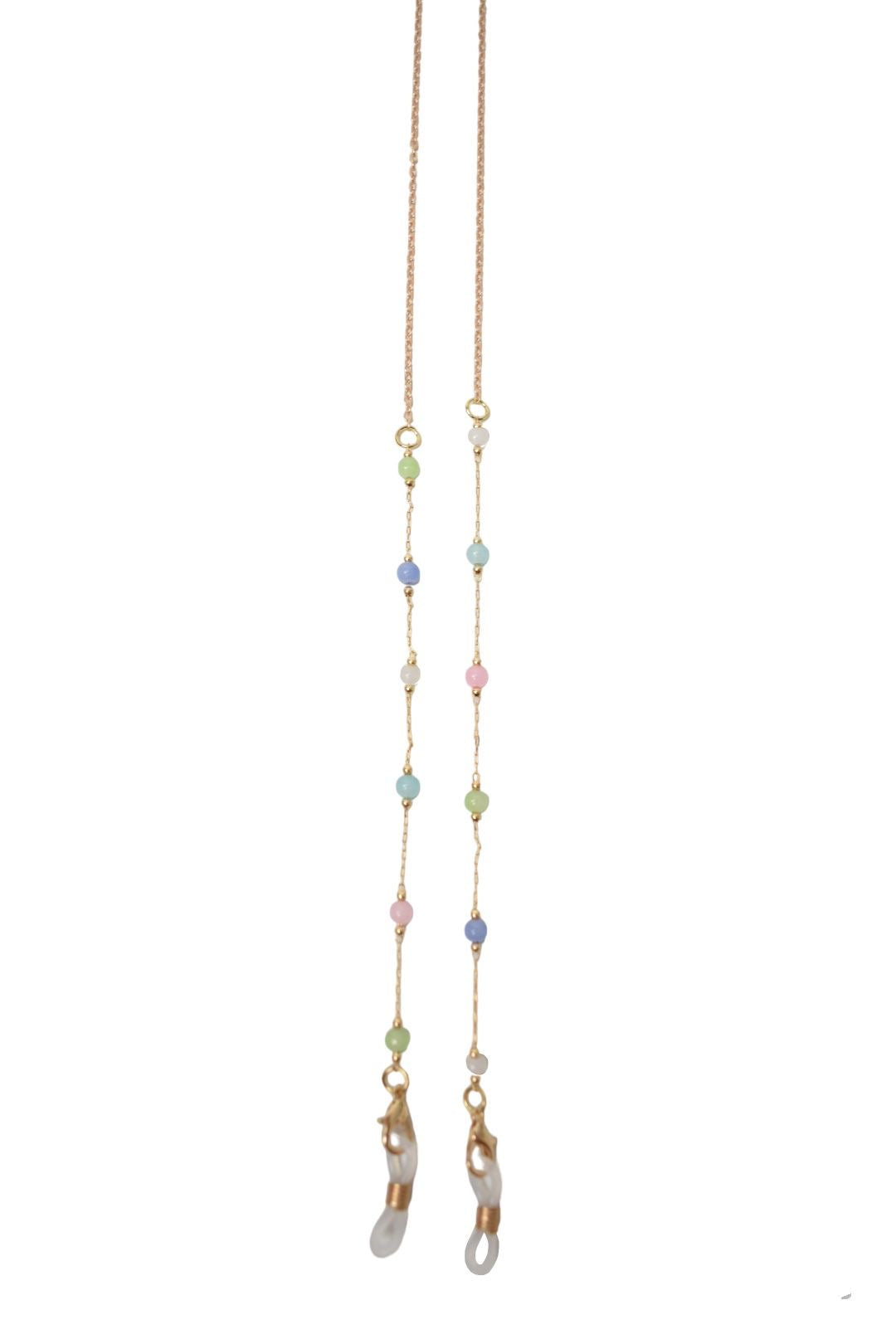 Gold Pastel Bead Sunglasses Chain