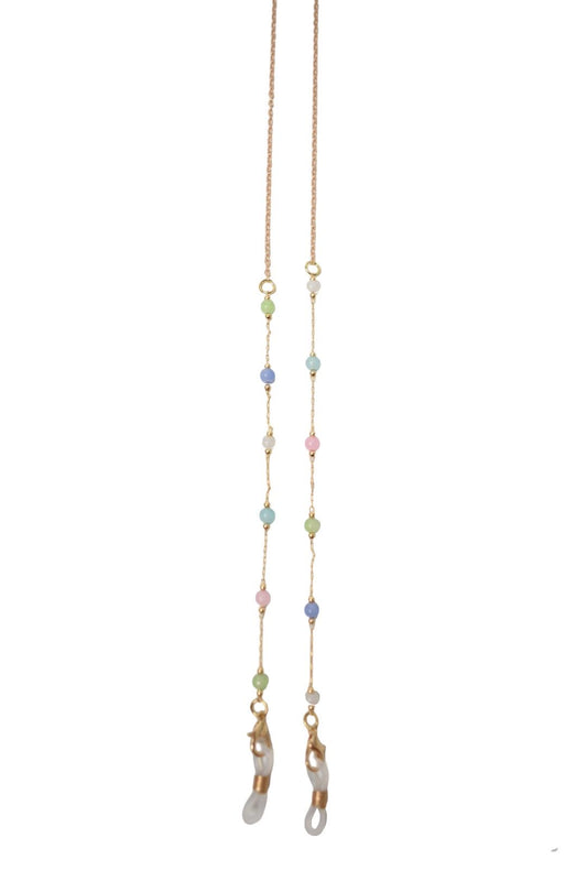 Gold Pastel Bead Sunglasses Chain