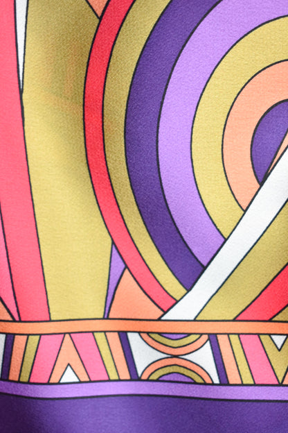 Purple Psychedelic Print Halterneck Shorts Co-ord