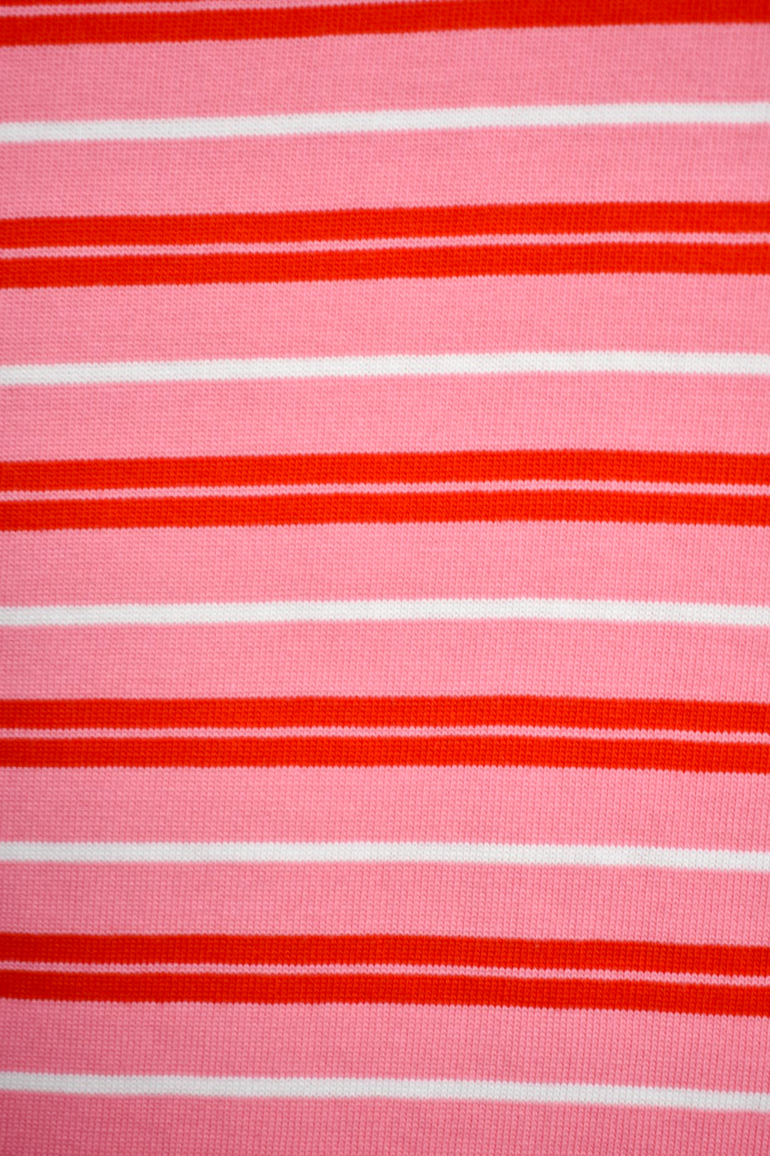 Pink & Red Striped T-Shirt & Shorts Co-ord