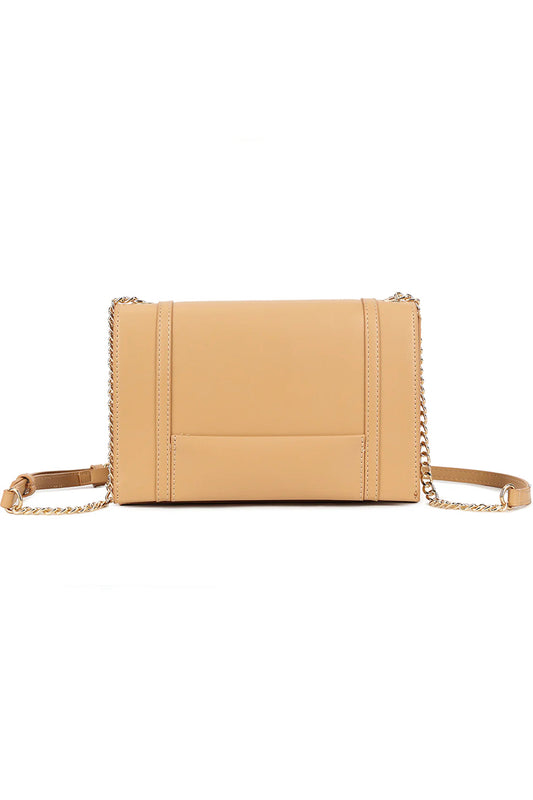 Nude Panelled Cross Body Bag