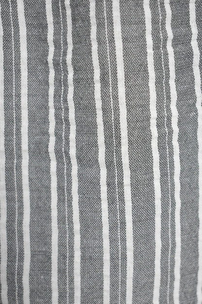 Grey Striped Wide Leg Shorts