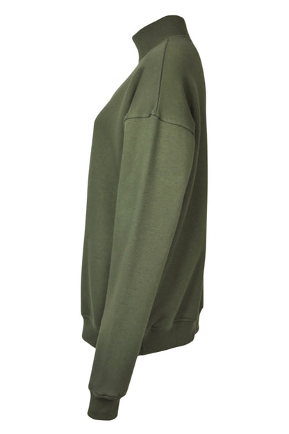 Khaki Quarter Zip Sweatshirt