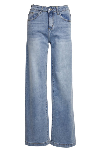 Light Denim Straight Leg Jeans
