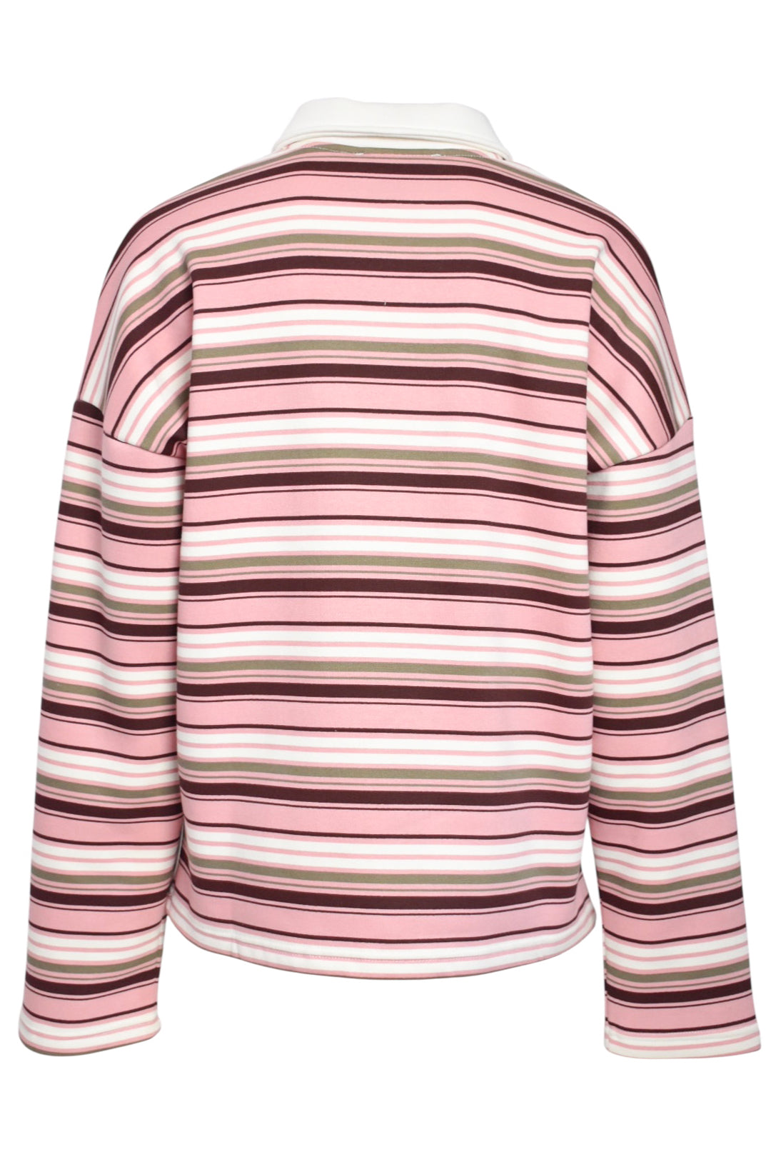 Pink & Cream Striped  Rugby Top