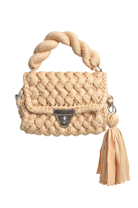 Camel Chunky Crochet Fabric Grab Bag