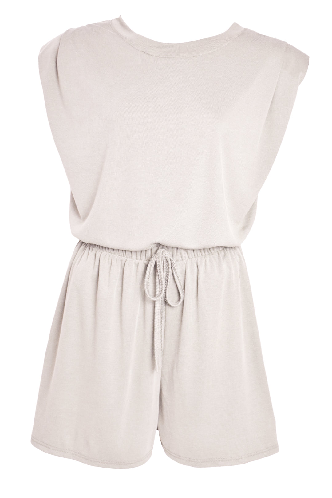 Beige Padded T-Shirt & Shorts Co-ord