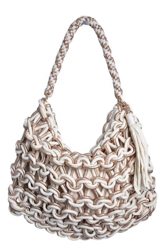 Cream & Gold Chunky Crochet Grab Bag