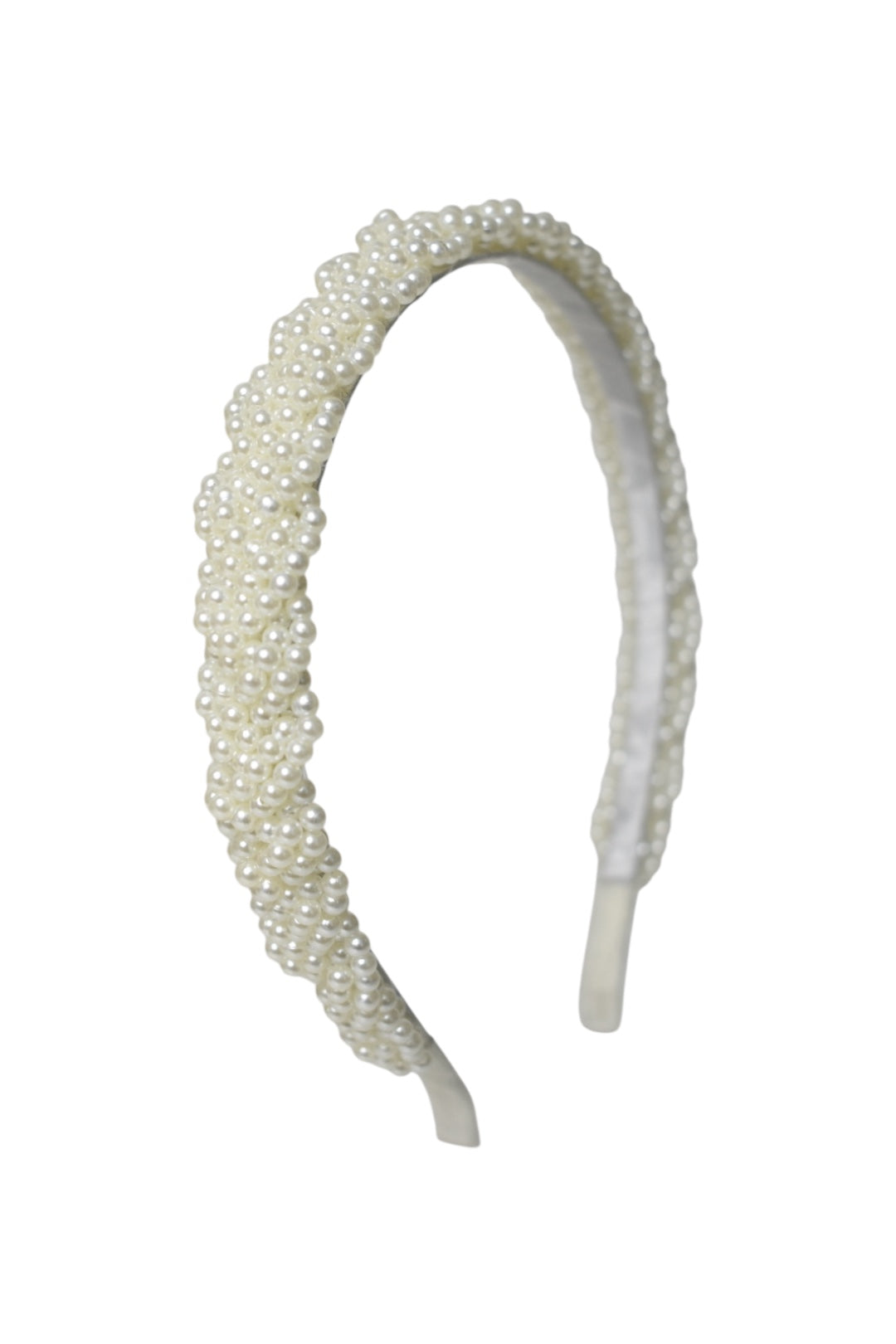 Ivory Plaited Pearl Hairband