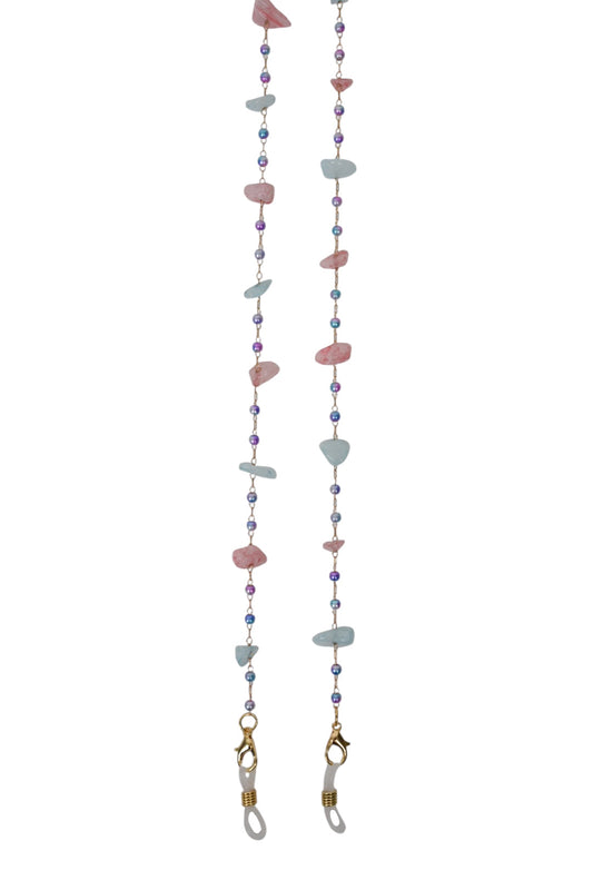 Pink & Blue Crystal Sunglasses Chain