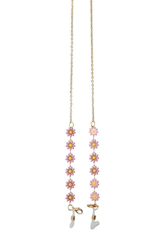 Pink & Gold Daisy Sunglasses Chain