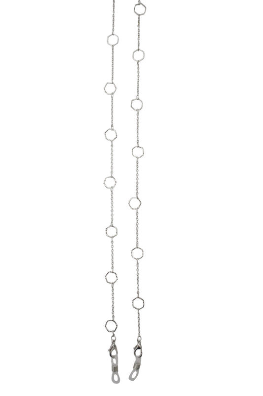 Silver Hexagon Sunglasses Chain
