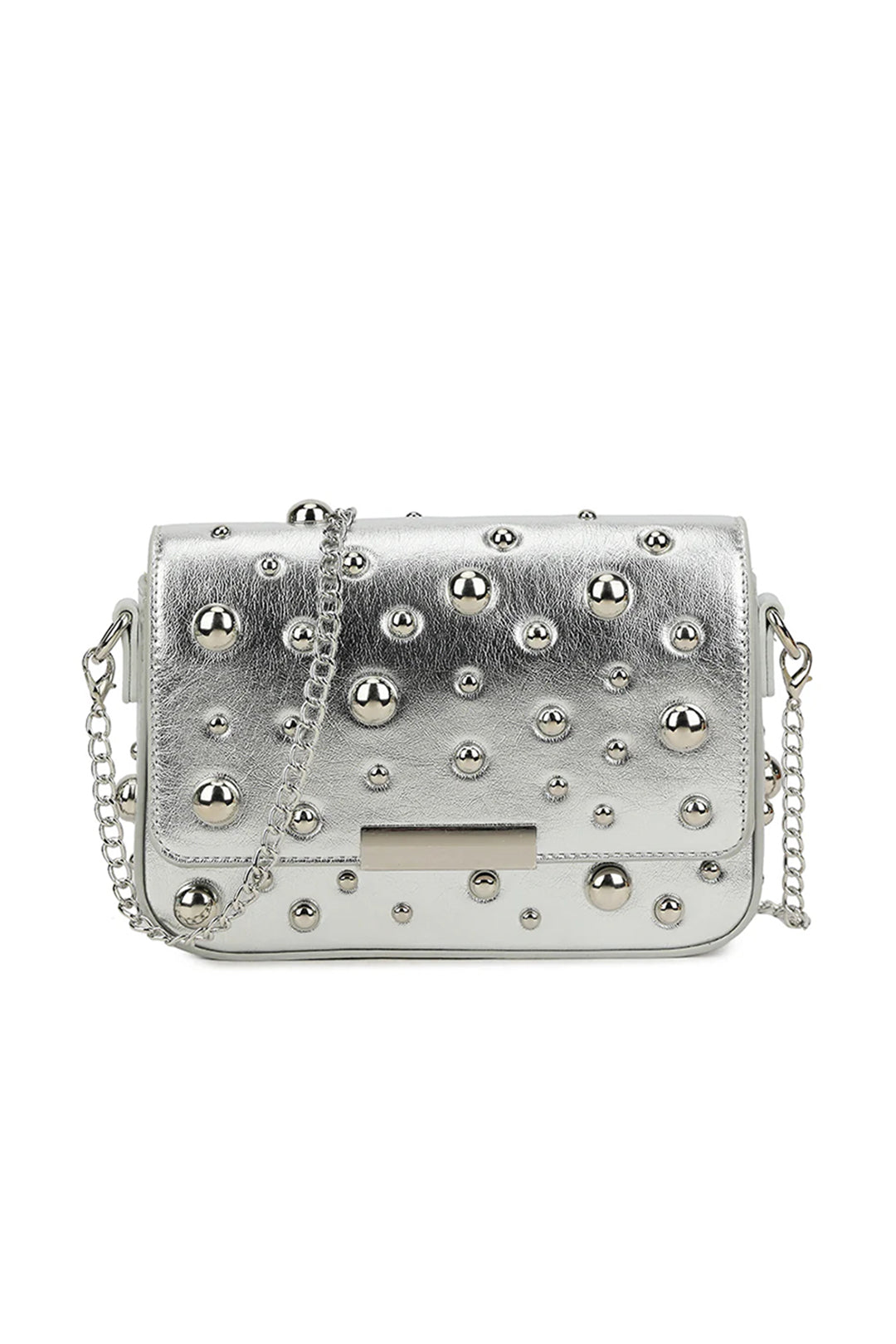 Silver Studded Cross Body Bag
