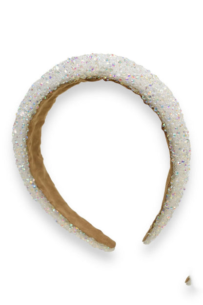 White AB Crystal Embellished Hairband