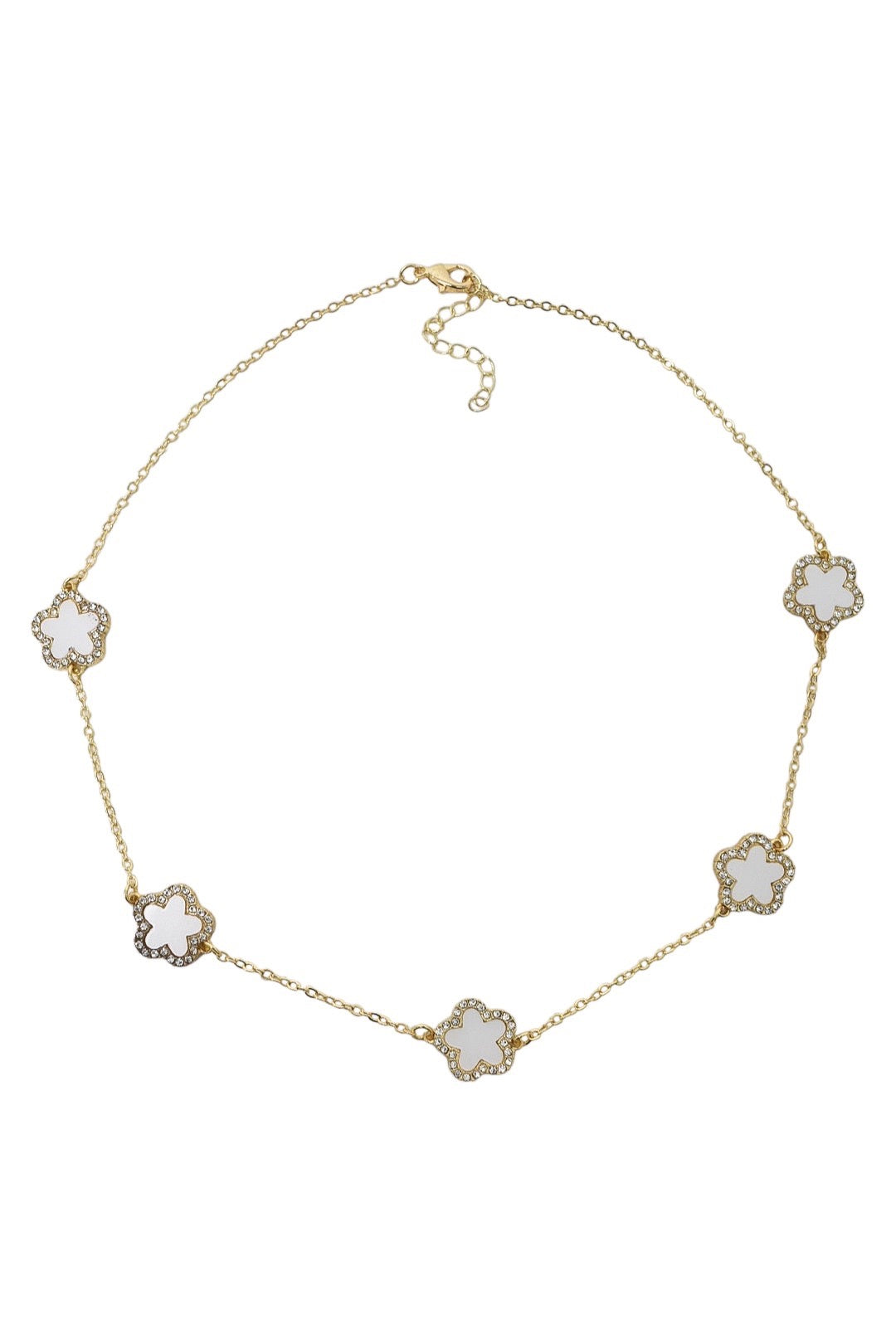 White Clover Set Necklace