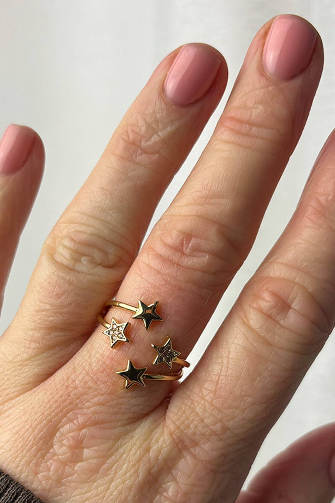 Gold Star Cluster Ring