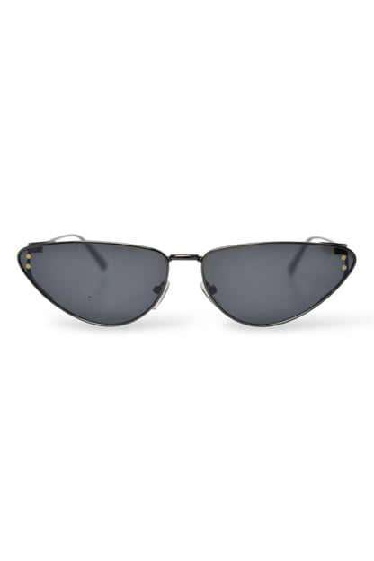 Womens IBIZA Black & Silver Cat Eye Sunglasses