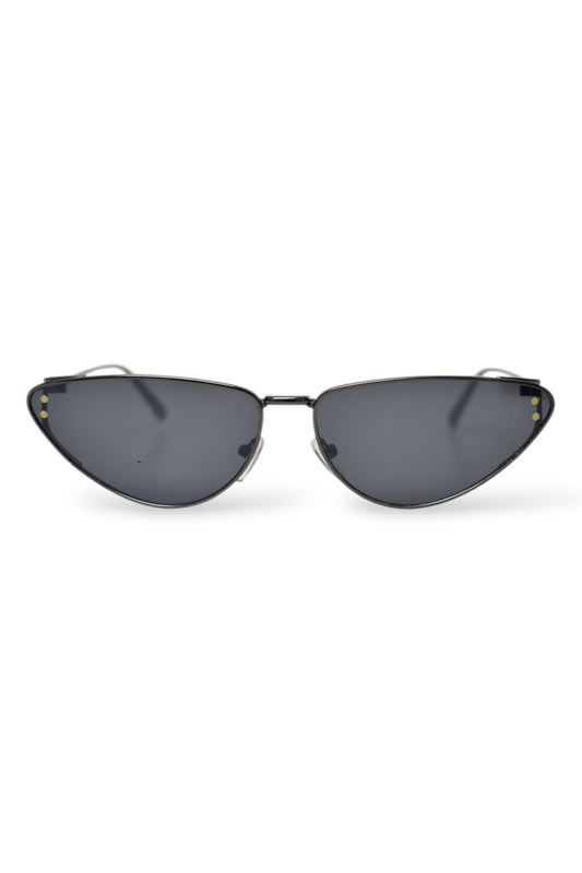 Womens IBIZA Black & Silver Cat Eye Sunglasses