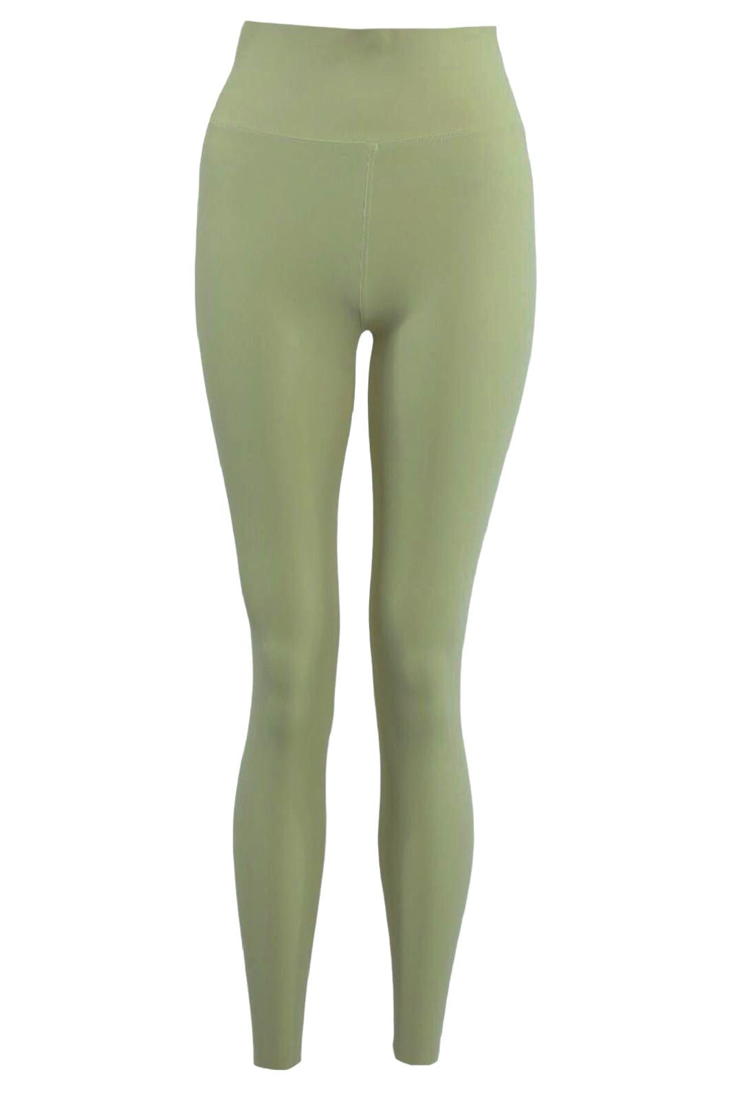 Womens Olive High Waisted Active Leggings