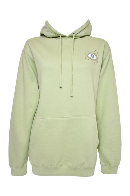Womens Sage Green Starry Eye Hoodie