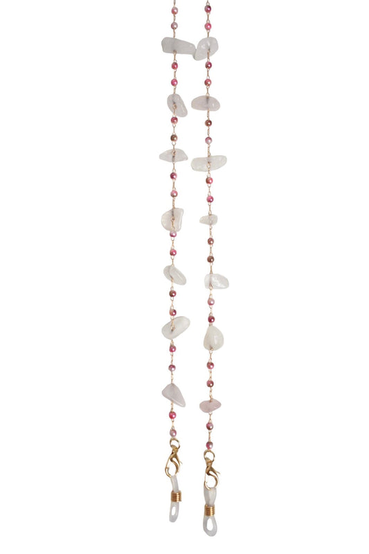 Pink Pearl & Crystal Sunglasses Chain