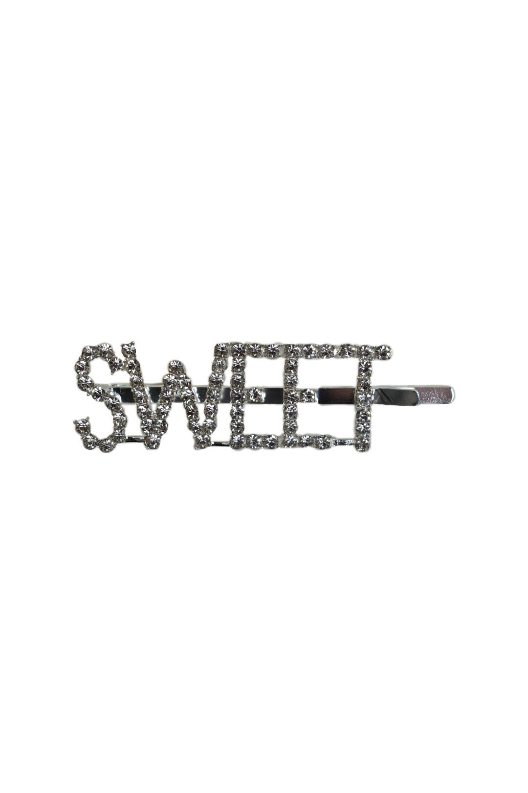 Silver Diamante SWEET Hairslide 2