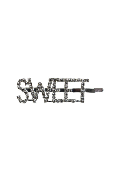 Silver Diamante SWEET Hairslide 2