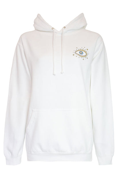 Womens White Starry Eye Hoodie